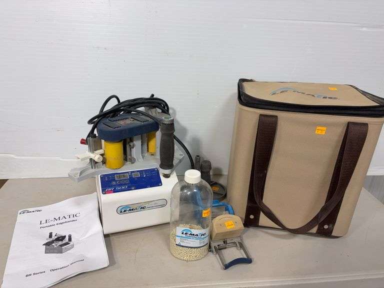 Le-Matic Portable edgebander w/ parts & case - works