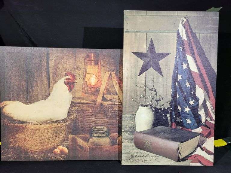 PICTURES (chicken one is battery operated)