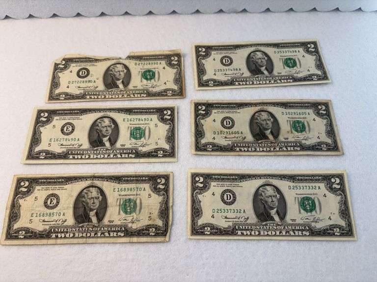 6-$2 Bills