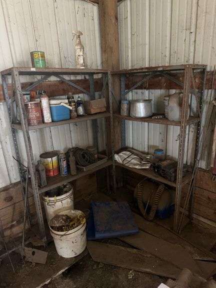 Metal Shelf w/ Contents