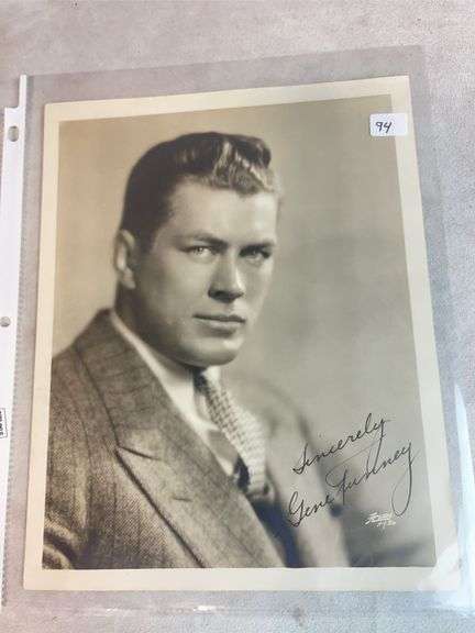 Gene Tunney Signed Sepia Toned 8x10 Photo - JSA