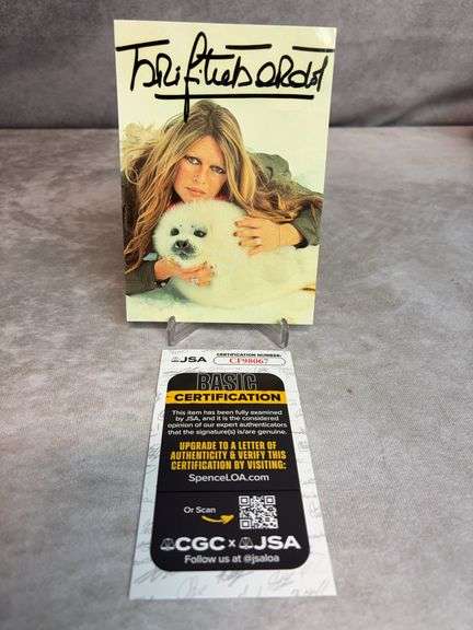 Brigitte Bardot Signed Postcard - JSA