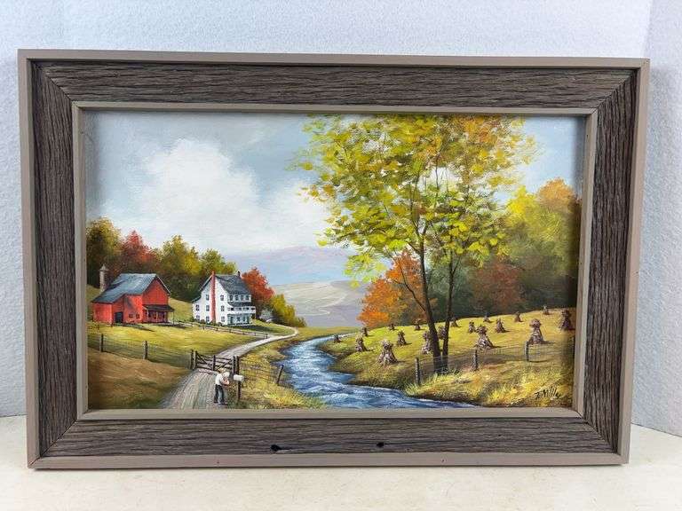 Tom Miller Original Painting , Signed 26.5”x17.5”