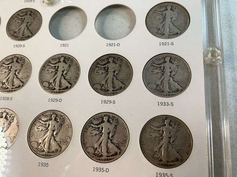 Liberty Walking Halves Set -Missing 1916, 1916-S, 1921, 1921D