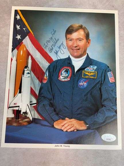 John Young Signed 8x10 NASA Photo - JSA