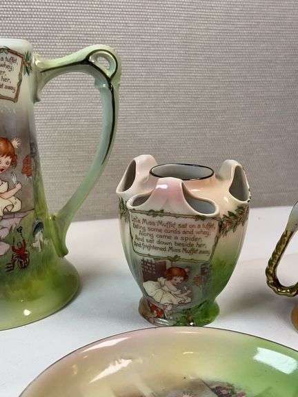 Royal Bayreuth Nursery Rhyme Collection โ Little Miss Muffet Porcelain Set
