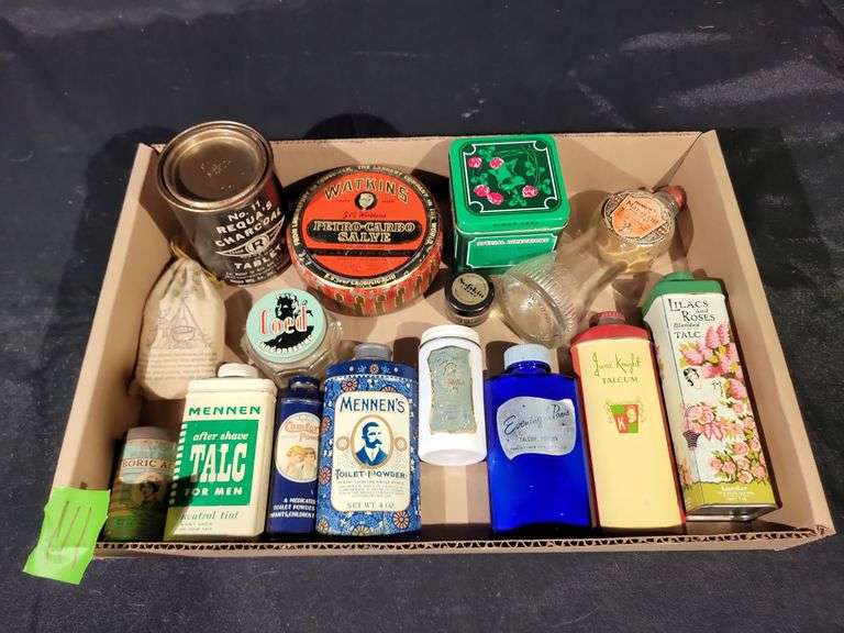 VINTAGE BOTTLES & TINS