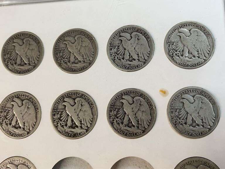 Liberty Walking Halves Set -Missing 1916, 1916-S, 1921, 1921D