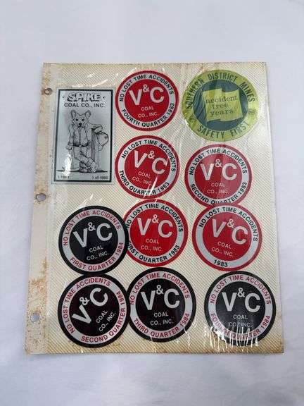 (22) Coal Miner Hardhat Stickers
