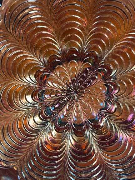 Fenton Marigold Persian Medallion Carnival Bowl