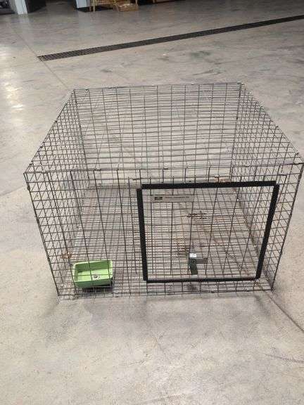 Metal animal cage - 24" wide, 16" tall, and 24" deep