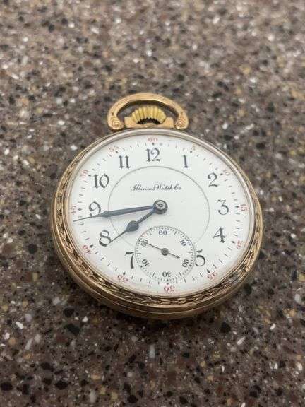 21 Ruby Jewel Illinois Watch Co. Sangamo ,10k Gold Case -Works