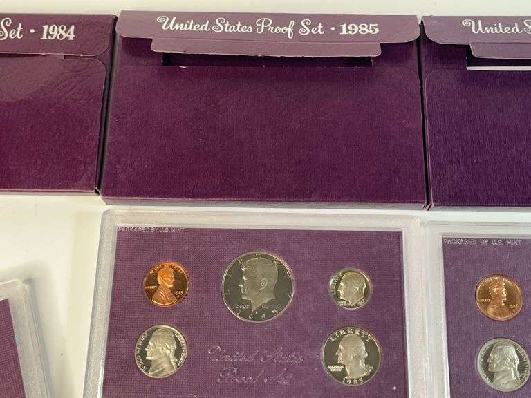 1984, 1985, 1986 US Proof Sets