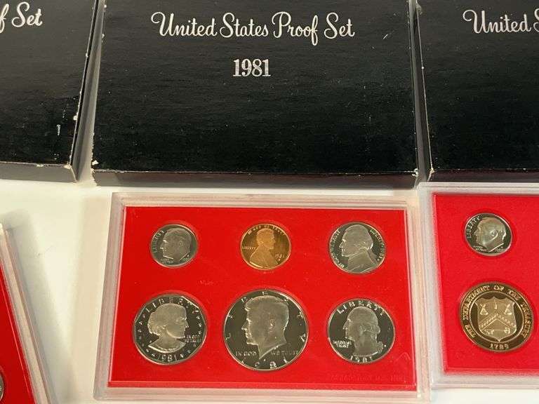 1980, 1981, 1982 US Proof Sets