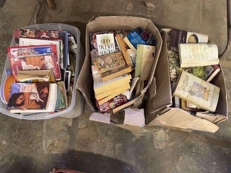 (3) Boxes of Books