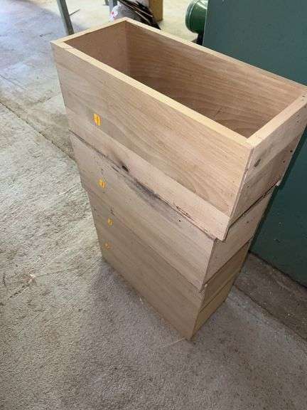 4 Wooden Boxes