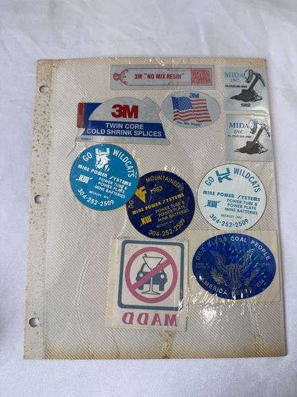 (18) Coal Miner Hardhat Stickers