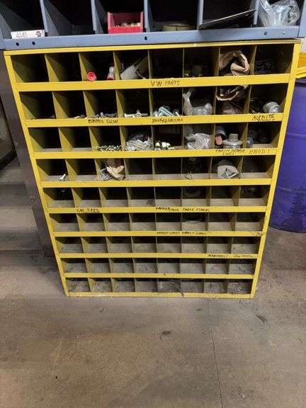 Kar Metal bolt bin w/ contents including bolts & more