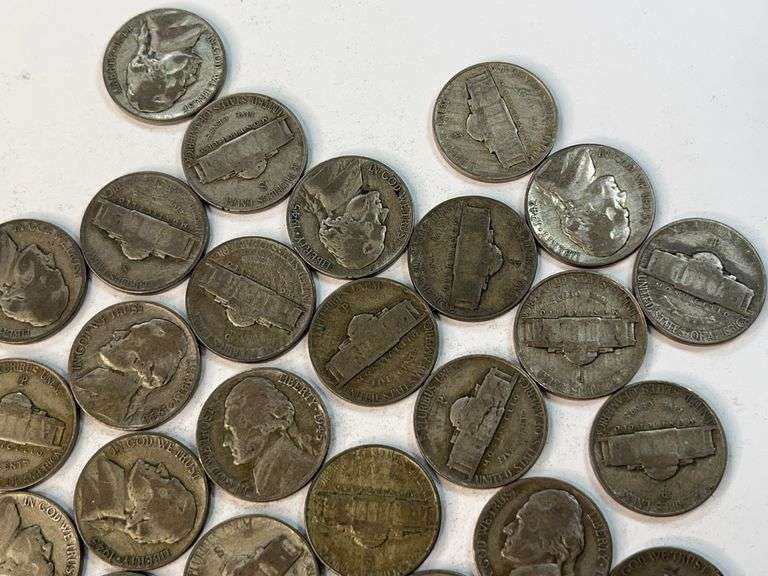 (50) Wartime Jefferson Nickels