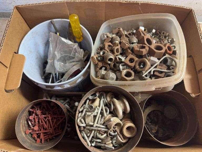 Box of Bolts, Nuts, Screw and other misc.