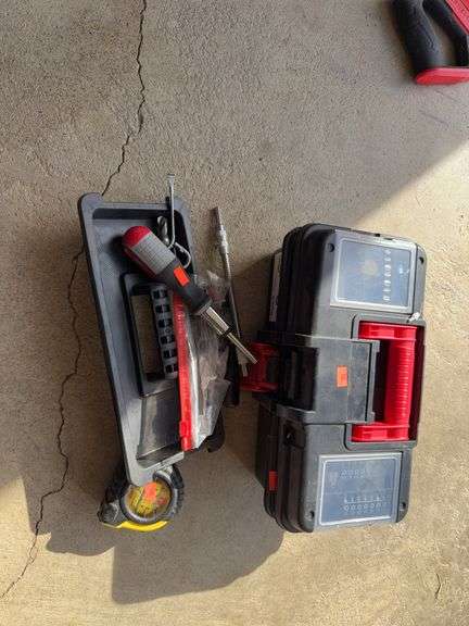 Small Plastic Tool Box and tools