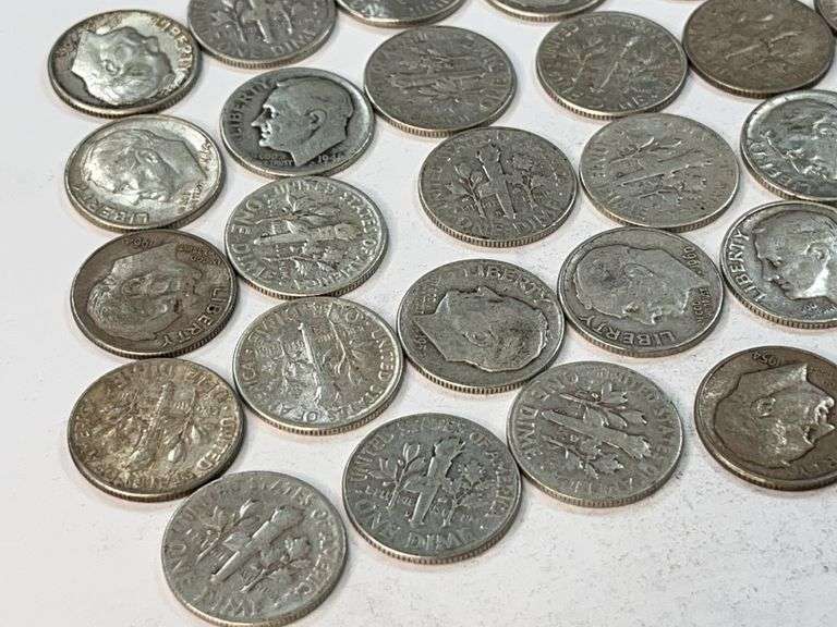 (30) Pre 1965 Roosevelt Dimes