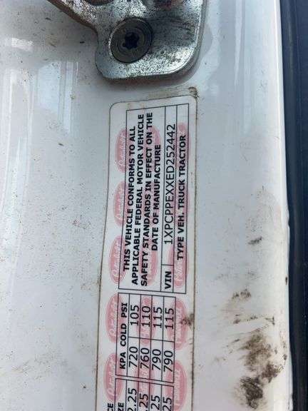 2014 Peterbilt 567 showing 44,798 mi, 5,118 hrs- runs