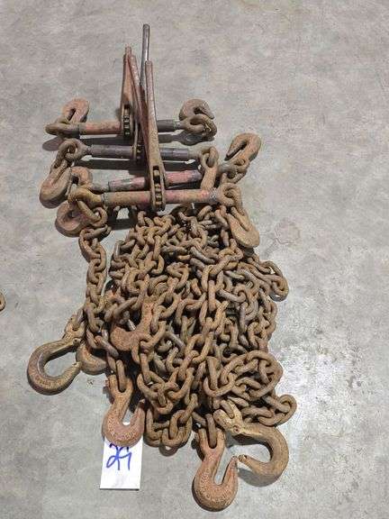 LOT OF 4-1/2" CHAINS 10' LONG