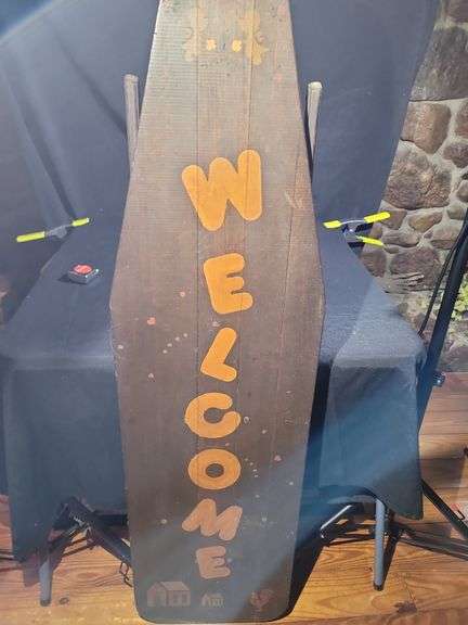 IRONING BOARD WELCOME SIGN