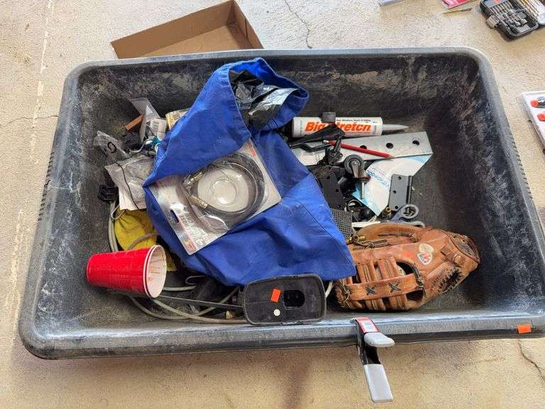 Tub with Misc tools and parts