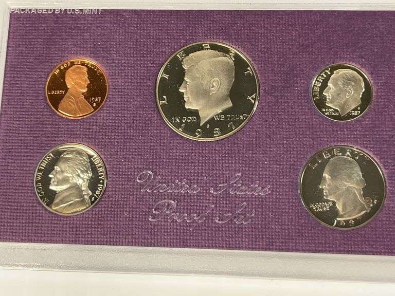 1987, 1988, 1989, 1990 US Proof Sets