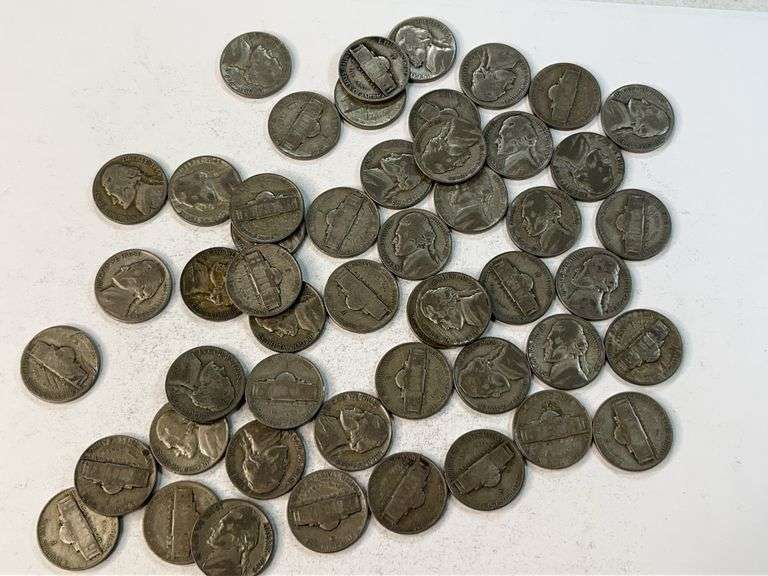 (50) Wartime Jefferson Nickels