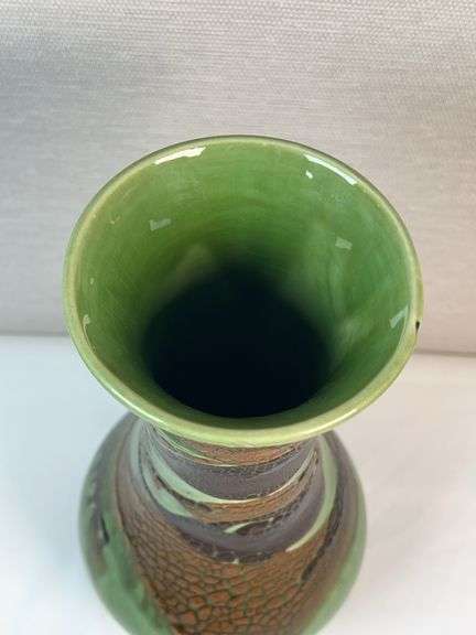 Royal Haeger Green Painted Vase