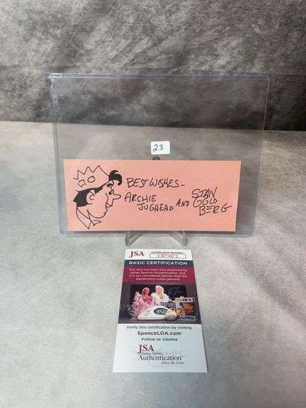 Stan Goldberg "Best Wishes" Signed Cut Signature and Sketch - JSA