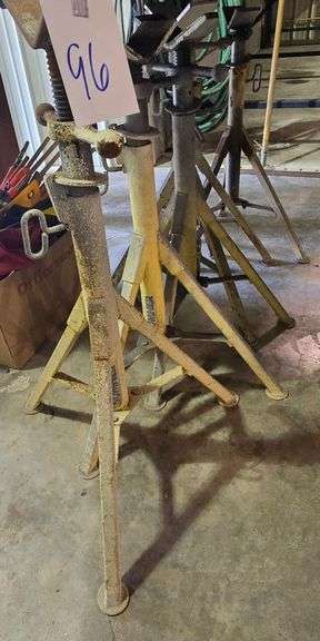 LOT OF 6 TALL FAB STANDS