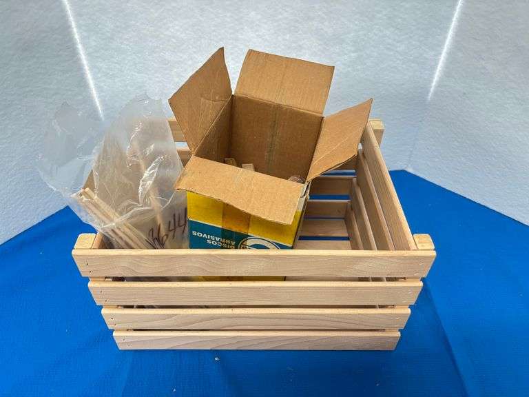 Wooden Crate & Wooden WristWatch Parts