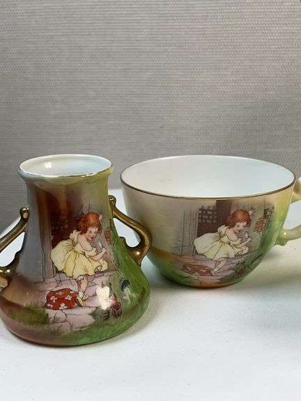 Royal Bayreuth Nursery Rhyme Collection โ Little Miss Muffet Porcelain Set