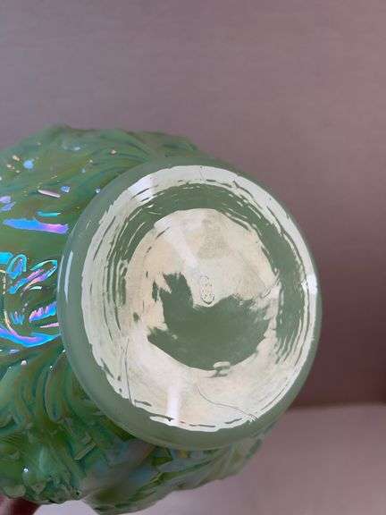 Poppy Show vase- Irid seafoam green