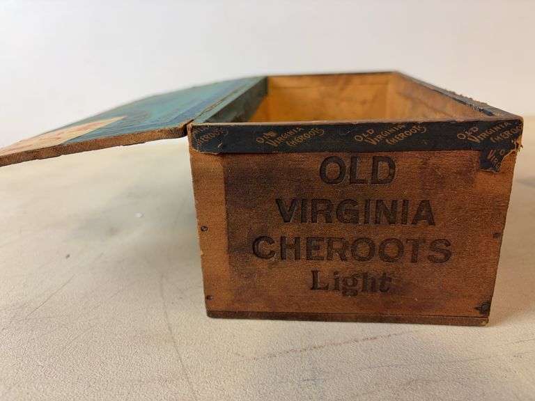Vintage Old Virginia Cheroots light cigar box with matches - Kaufman ...