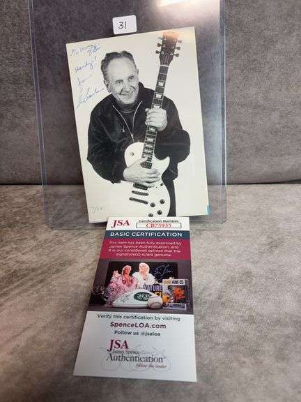 Les Paul Signed Fat Tuesday's Postcard - JSA