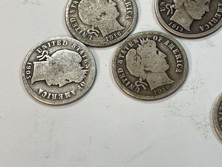 (10) Barber Dimes