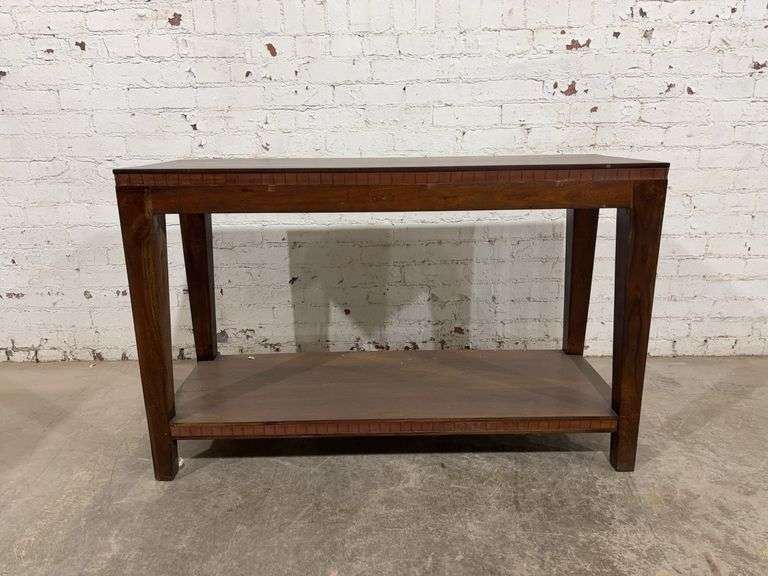 18”W x 47”L x 27”H wood sofa table