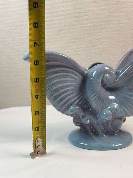 Royal Haeger R322 Blue Seagull Vase – Mid-Century Art Pottery