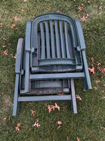 (4) Plastic Lawn Chairs