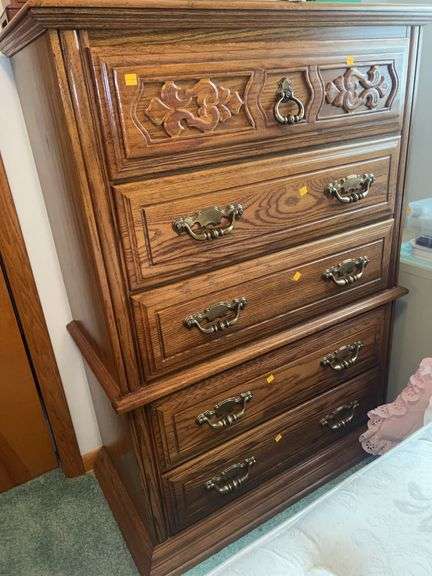 Vintage Unmarked Wooden Dresser