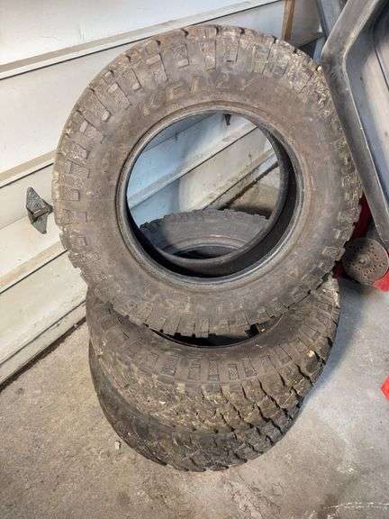 (3) Kelly LT275/65R18 tires - load range E - 18" - good treads