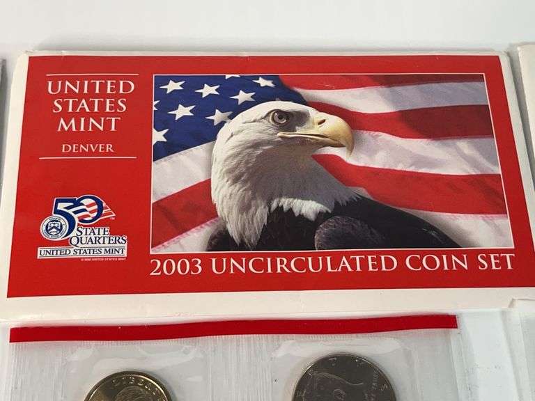 2002 and 2003 Denver and Philadelphia Mint Uncirculated Sets