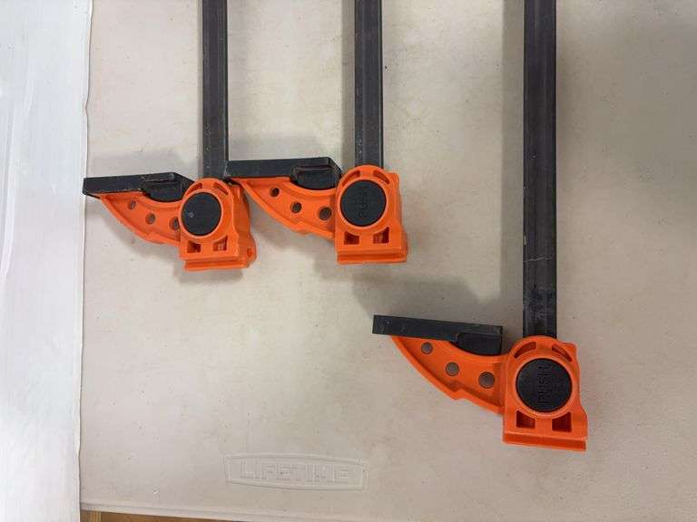 (3) Jorgensen E-Z Hold wood clamps