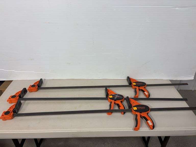 (3) Jorgensen E-Z Hold wood clamps