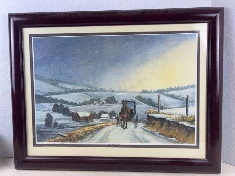 Mahlon Schrock Print , Signed , Taking Grandpa Home )52/1000-(24”x32”)